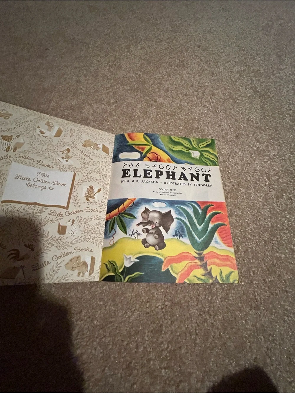 'The Saggy Baggy Elephant' - Little Golden Book